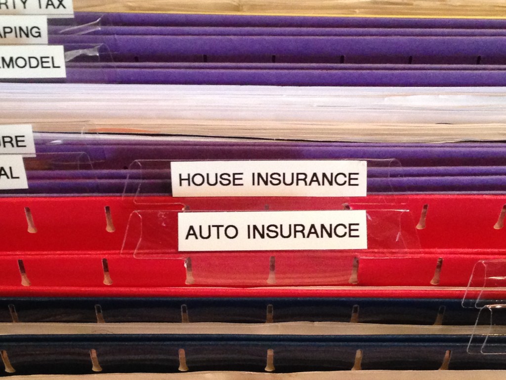 insurance labels, clear and readable
