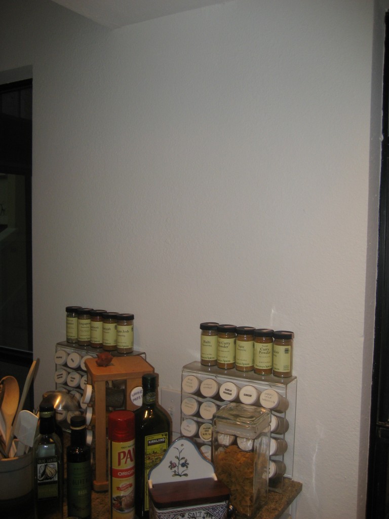 spices on blank wall