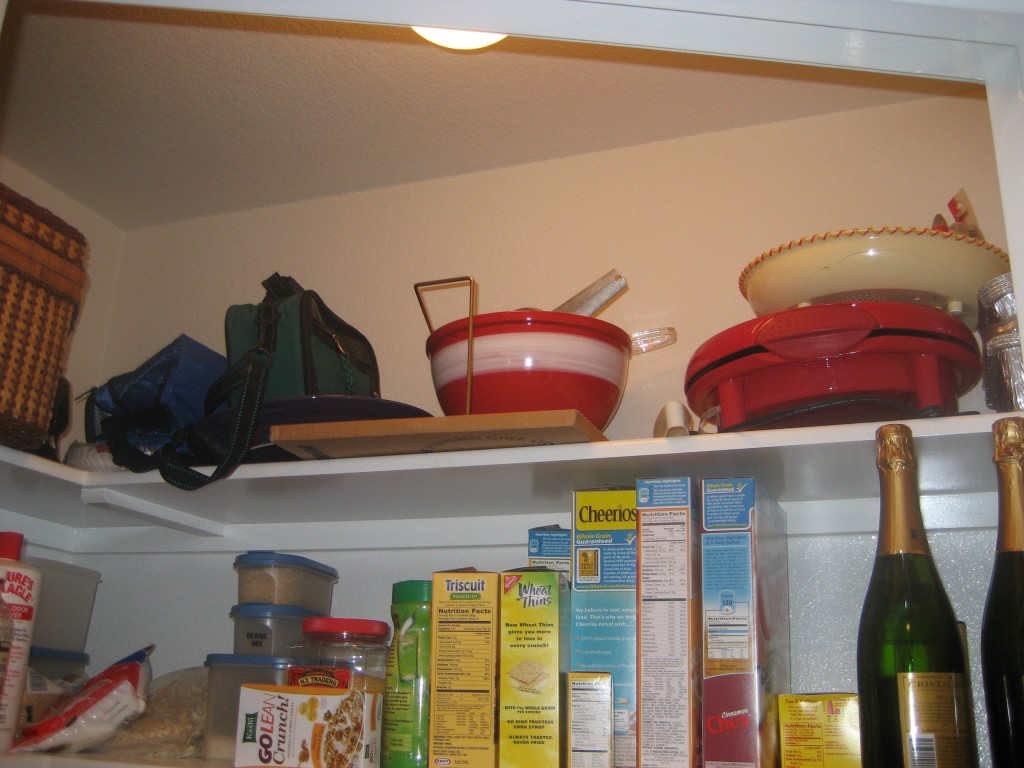 top shelf of pantry