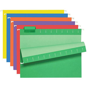 colored hanging files