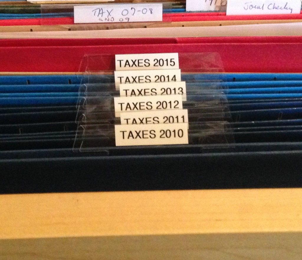 tax year labels - A Jones For Organizing