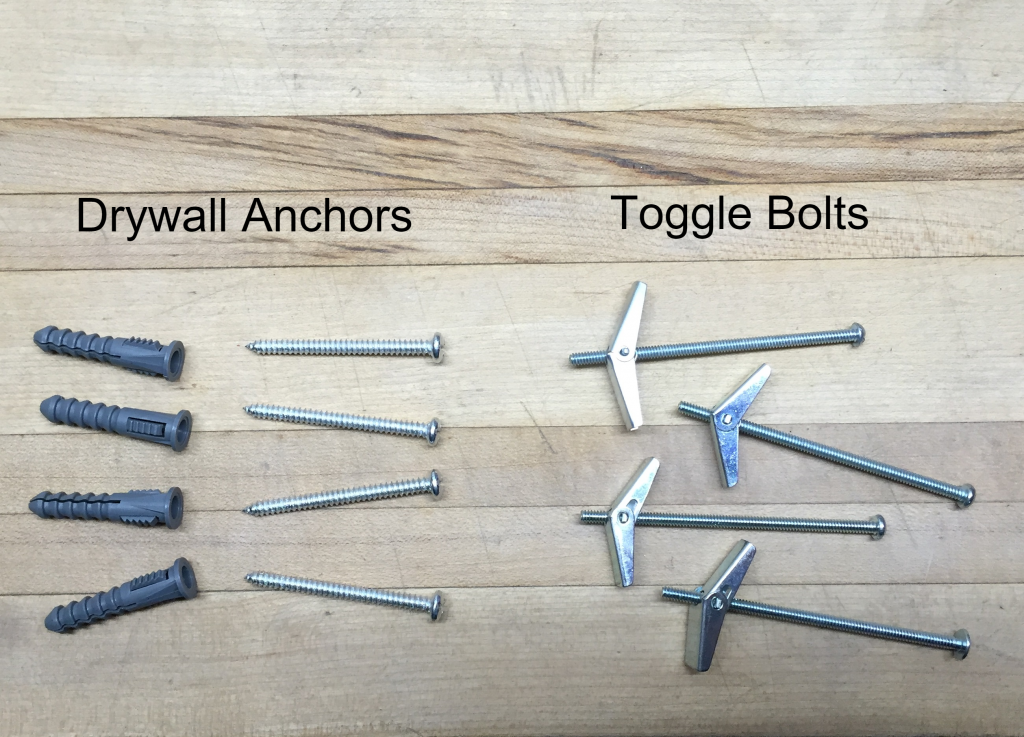 A Jones for Organizing drywall anchors and toggle bolts