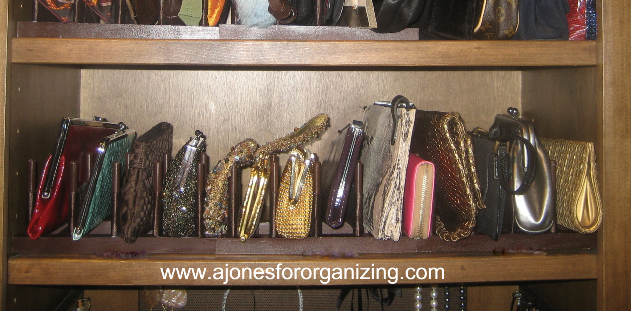 A Jones For Organizing  DIY - Storing Your Clutch Purses - A Jones For  Organizing