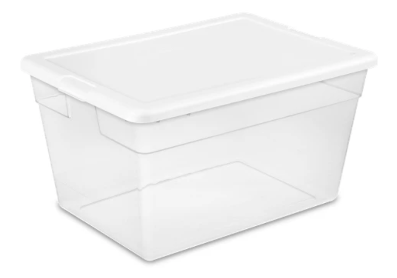 Rubbermaid 12 Quart Stackable Molded Plastic Easy Access Stackable Storage  Bins with Lid for the Garage, Bedroom, Closet, or Shed, Clear