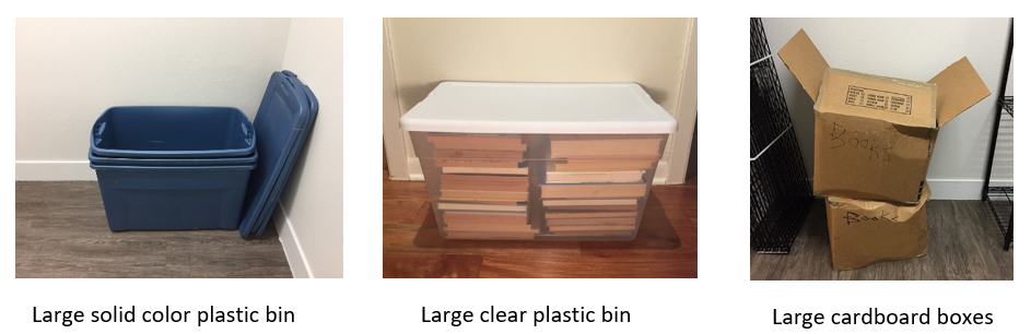 Solid Color Large Plastic Storage Bins