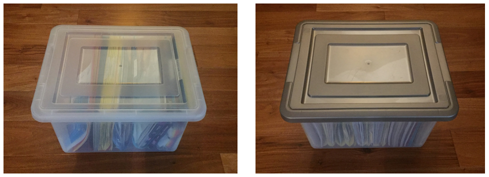 Solid Color Large Plastic Storage Bins