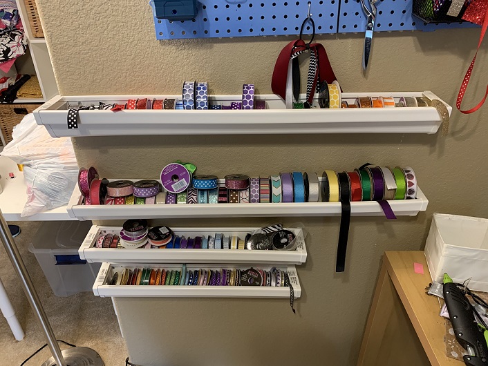 A Jones For Organizing  Easy ribbon storage organization with