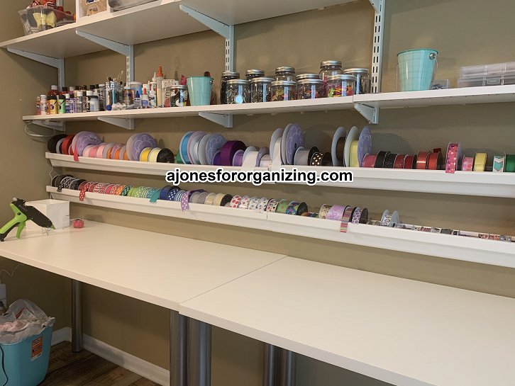 A Jones For Organizing  Easy ribbon storage organization with gutters - A  Jones For Organizing