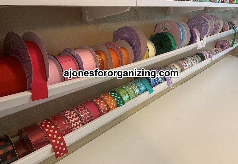 Ribbon Holder Shelf, Ribbon Shelf Organizer