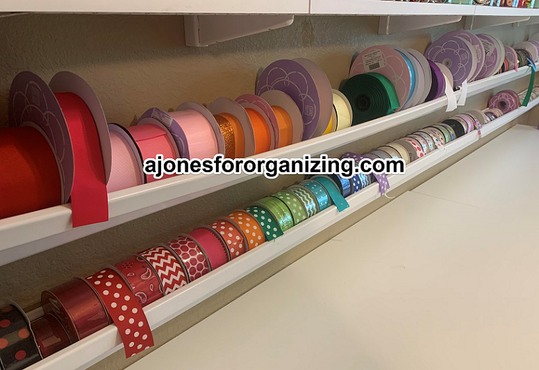 A Jones For Organizing  Easy ribbon storage organization with